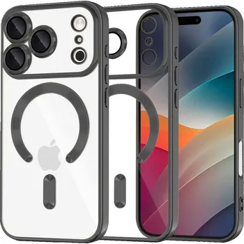 Pouzdro na mobilní telefon Techsuit Luxury Crystal MagSafe pro iPhone 17 Pro Max černý