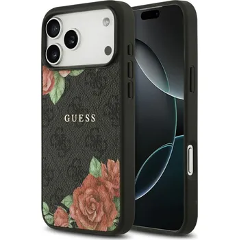 Pouzdro na mobilní telefon Guess Hardcase 4G Flowers Print MagSafe iPhone 17 Pro Max černá