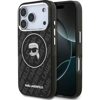 Pouzdro na mobilní telefon Karl Lagerfeld IML MagSafe iPhone 17 Pro Max černá Karlova hlava