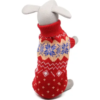 Obleček pro psa Vsepropejska Nordie vánoční svetr pro psa Barva: Červená, Délka zad (cm): 29, Obvod hrudníku: 38 - 48 cm