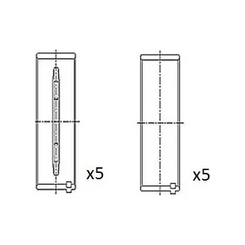 Kliková hřídel Hlavní ložiska klikového hřídele FAI BM1057-STD