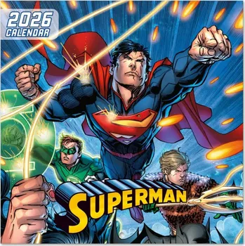 Kalendář Oficiální nástěnný kalendář 2026 s plakátem DC: Superman (30 x 30|60 cm)