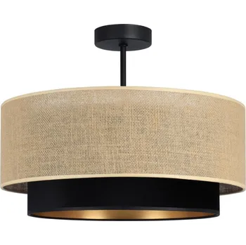 Přisazený lustr SARTA 1xE27/60W/230V černá/juta