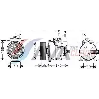 Kompresor klimatizace AVA QUALITY COOLING Kompresor klimatizace ** CLEVER FIT ** AVA AIAK274 + DOPRAVA ZDARMA!