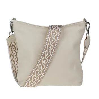 Kabelka NovaKabelka.cz Kožená italská crossbody kabelka Amalia Beige II