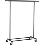 SongmicsHome Stojan na oblečení INEZ na kolečkách, max.90kg, 83,5x45x160cm, černá