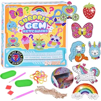 kreativní sada JOKOMISIADA kreativní adventní kalendář – diamantové malování a třpytivé přívěsky pro děti