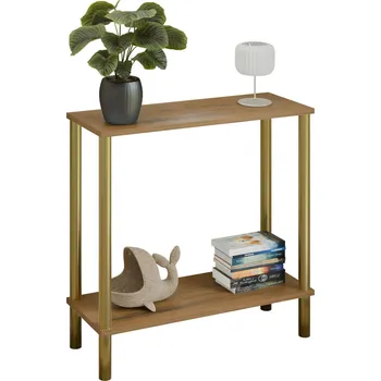 Toaletní stolek Konzole Claro 80x30 cm - různé barvy na výběr - Dub Lancelot, Zlatá