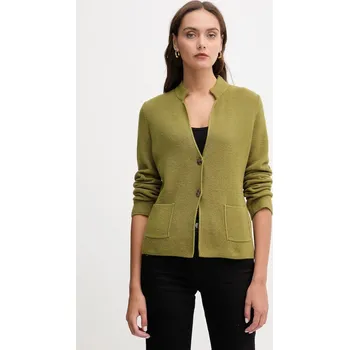 Dámský svetr Kardigan s příměsí vlny United Colors of Benetton 1235D6934 zelená 91X, vel. M