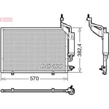 Výparník klimatizace Kondenzátor, klimatizace DENSO DCN10050