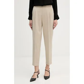 Dámské kalhoty Kalhoty Sisley dámské, béžová barva, střih chinos, high waist, 41YPLF043 12X, vel. 34