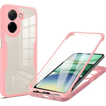 Pouzdro na mobilní telefon Techsuit ColorVerse 360 Series + Ochranné sklo Xiaomi Redmi A5 4G Růžová