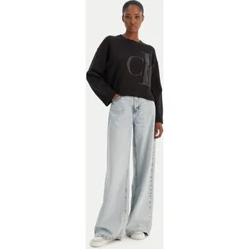 Pánská móda Calvin Klein Jeans Svetr Smooth LV047E304G Černá Regular Fit XL