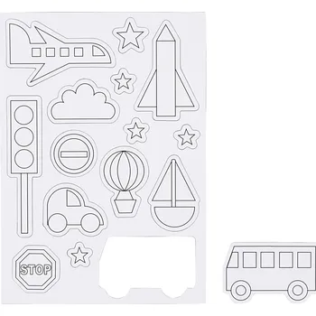 kreativní sada Creativ Company Magnety k dotvoření s motivem transport - 15 magnetů