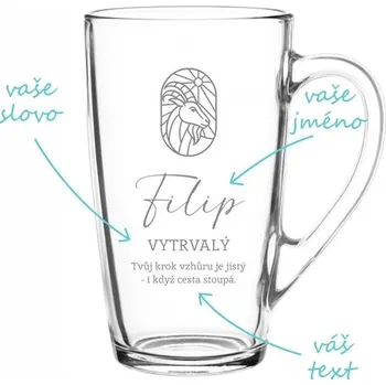 Pískovaný hrnek znamení Kozoroha