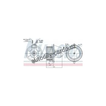 Chladič motoru Vnitřní ventilátor NISSENS 87148