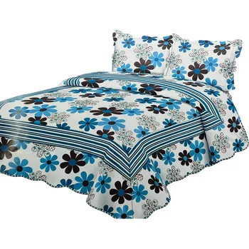 Přehoz na lůžko Luxus Modrý přehoz na postel Barva: Modrá