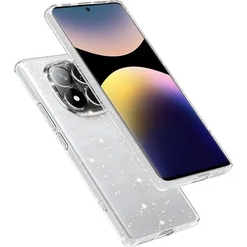 Pouzdro na mobilní telefon Techsuit SparkleSkin Series Xiaomi Redmi Note 14 Pro 4G průhledný