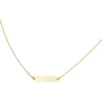 Náhrdelník Náhrdelník ze žlutého zlata s destičkou 42-45 cm ZLNAH231F + DÁREK ZDARMA