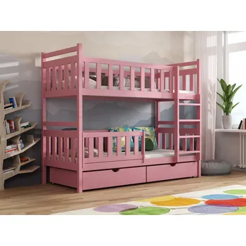 Dětská postel Patrová postel Karol Barva dřeva: Růžová, Rozměry: 80x180