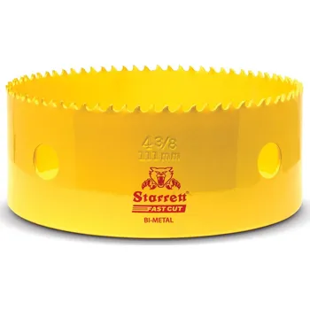 Vrták STARRETT Vykružovací vrták korunkový HSS 111mm, bimetalová děrovka - novinka FAST CUT!