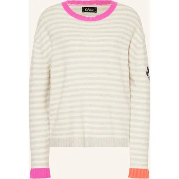 Dámský svetr Grace Dámský Svetr, světle šedá / bílá / růžová, 34