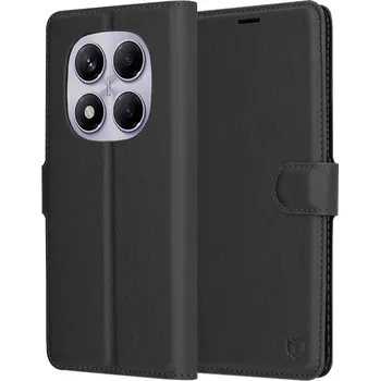 Pouzdro na mobilní telefon Pouzdro Techsuit Leather Folio pro Xiaomi Redmi Note 14 Pro 4G černé