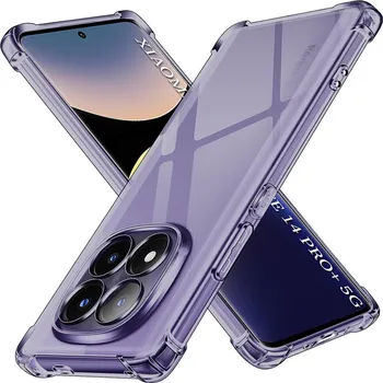 Pouzdro na mobilní telefon Techsuit Shockproof průhledný silikon Xiaomi Redmi Note 14 Pro+ 5G kouřově černá