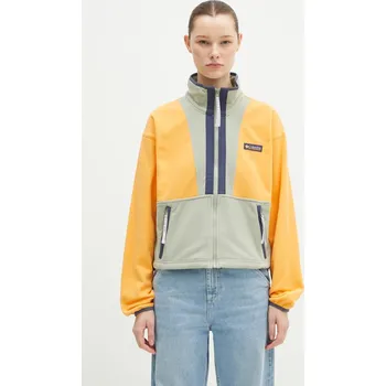 Pánská mikina Fleecová mikina Columbia Backbowl II FZ Fleece zelená barva, 2092163, L, 20A