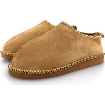 Dámské pantofle Unisex vlněné papuče FREYA, hnědé 40