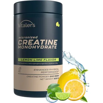 Kreatin Vitaler's Sport Mikronizovaný kreatin monohydrát 5000 mg - 500 g Příchuť: citron-limetka