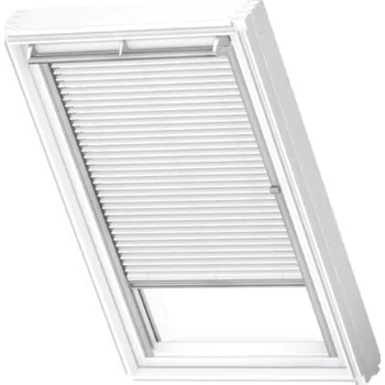 Žaluzie VELUX PAL Standard - Nová generace Název: FK06 - 66x118cm, Barva Žaluzie: 7001 (bílá), Barva vodící lišty: SWL (Bílý lakovaný hliník)