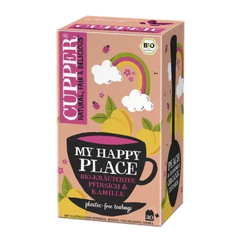 Čaj Cupper Bio bylinný čaj s broskví a heřmánkem My Happy Place 30 g