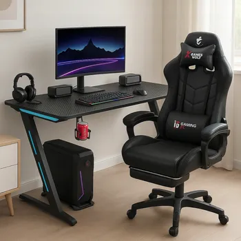 hrací stolek Herní stůl s RGB LED podsvícením černý Šířka: 60 cm | Délka: 120 cm