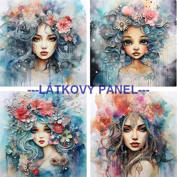 Látkový panel - Ženy - DZ-03 Velikost: 15x15cm, Materiál: Kočárkovina