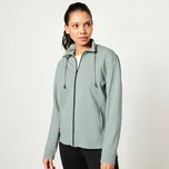 Blancheporte Moltonová mikina na zip, se stojáčkem zelená mořská 54