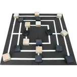 Gumová dlažba Hra mlýn s figuramim, 100 x 100 cm, černá GU4394184