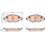 Sada brzdových destiček, kotoučová brzda LUCAS GDB2143