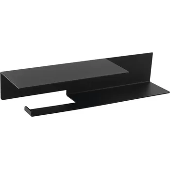 Sapho - Držák toaletního papíru s poličkou 9,5x35 cm matná černá