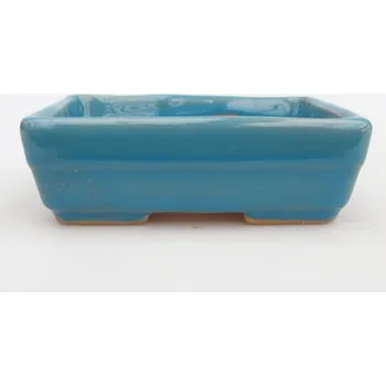 Květináč Keramická bonsai miska 10 x 7 x 3 cm modrá