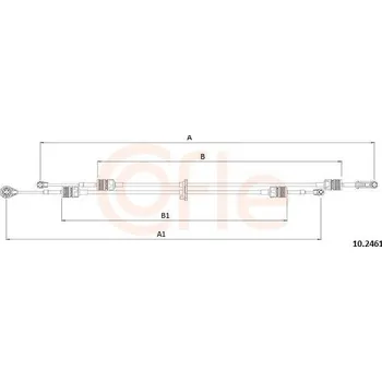 Tažné lanko, ruční převodovka COFLE 92.10.2461