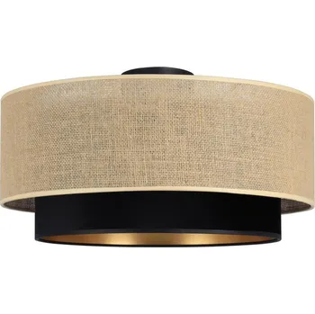 Stropní svítidlo SARTA 1xE27/60W/230V pr. 45 cm černá/juta