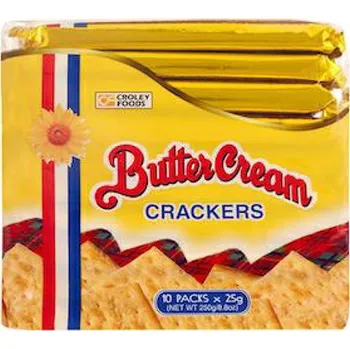 Krekry s krémovou náplní s příchutí másla Buttercreams 250 g - Croley Foods