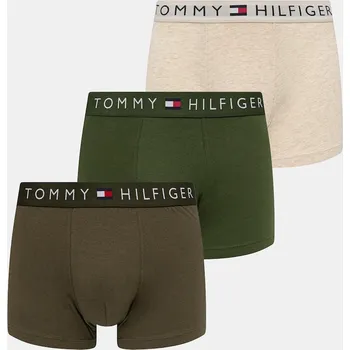 Pánské spodní prádlo Boxerky Tommy Hilfiger 3-pack UM0UM03521 zelená 91X, vel. S