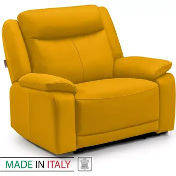 Křeslo Kožené křeslo CONTINENTAL 1P, žlutá (giallo 320)