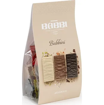 Dárkový potravinový koš BABBI s.r.l. BABBI BABBINI DOLCIPENSIERI - sušenky v sáčku 132g (mix příchutí)