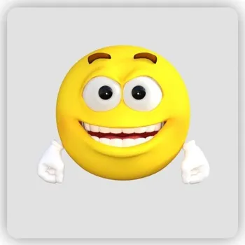 Dekorativní magnet Magnetka 65x65mm ve tvaru čtverce - nadšený smajlík