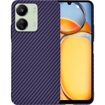 Pouzdro na mobilní telefon Techsuit Carbonite pro Redmi 13C Poco C65 Purple