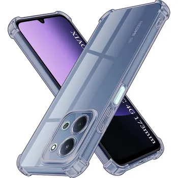 Pouzdro na mobilní telefon Techsuit nárazuvzdorný průhledný silikon Xiaomi Redmi 15C 4G / 5G kouřově černý