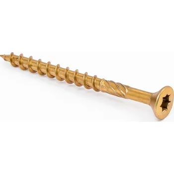 Vrut Stavební vrut - zapuštěná hlava /Torx/ žlutý zinek Rozměr: 6x50, Vel. Torxu: 30, Balení: 100